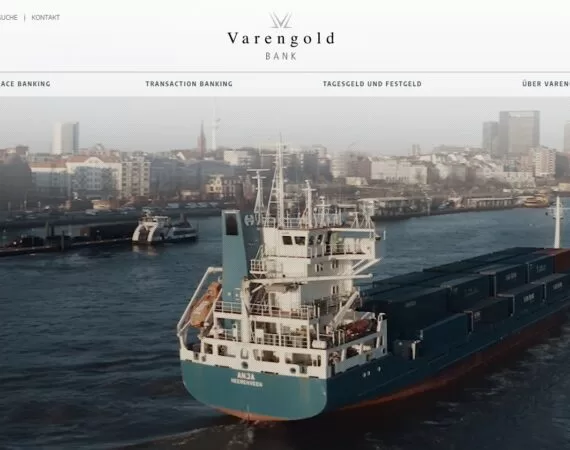 Screenshot of the website of the broker Varengold Bank