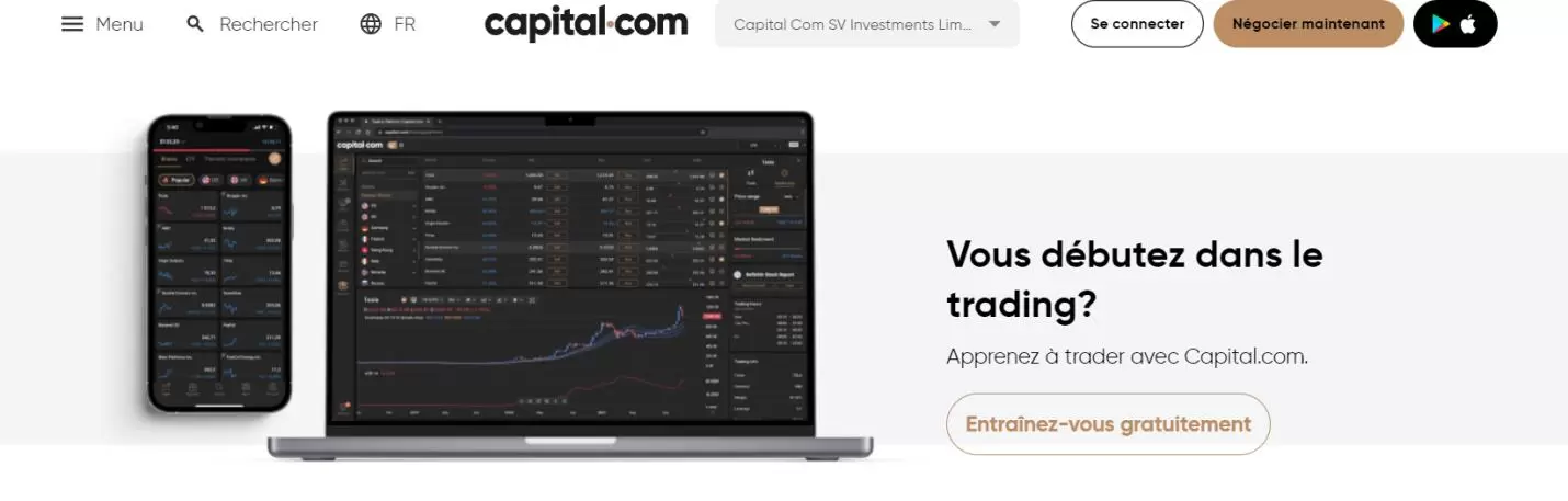 Сайт брокера Capital.com