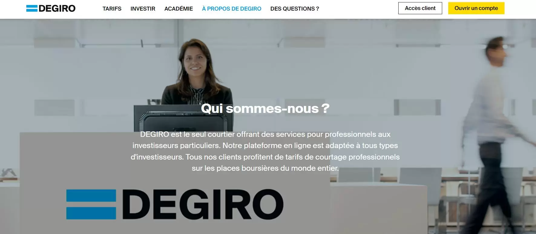 DEGIRO broker website