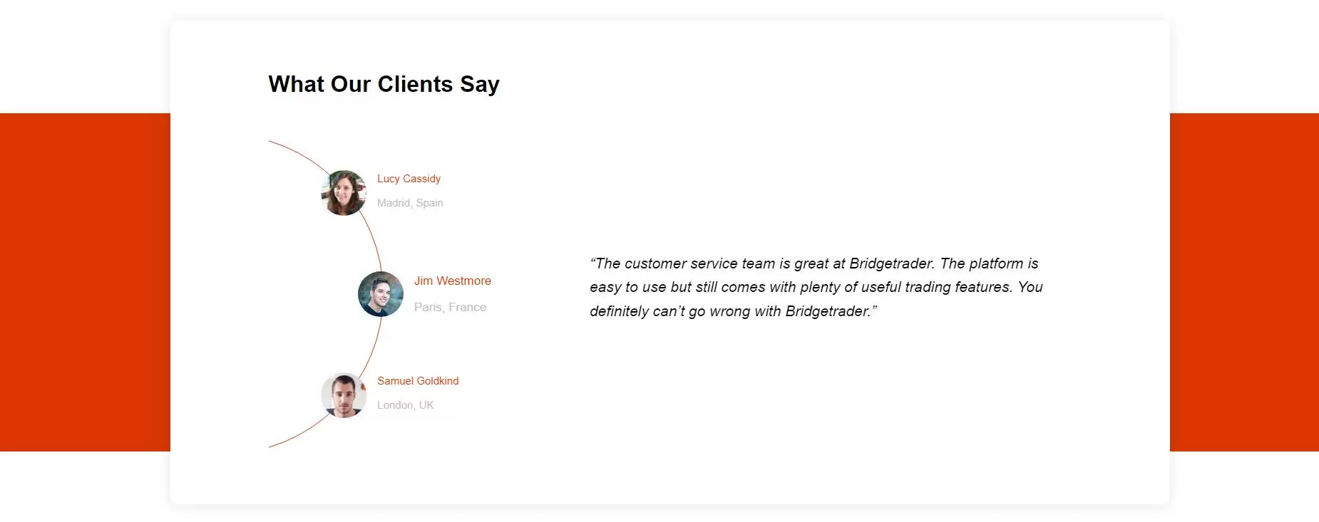 What customers say about Bridgetrader
