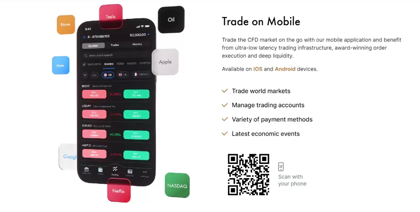 Easy mobile trading FxPro